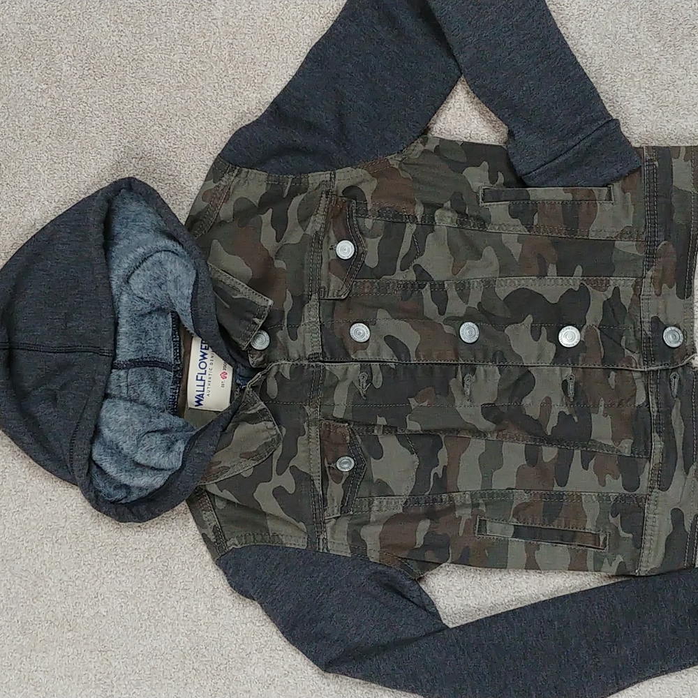 Wallflower mock-layered denim jacket